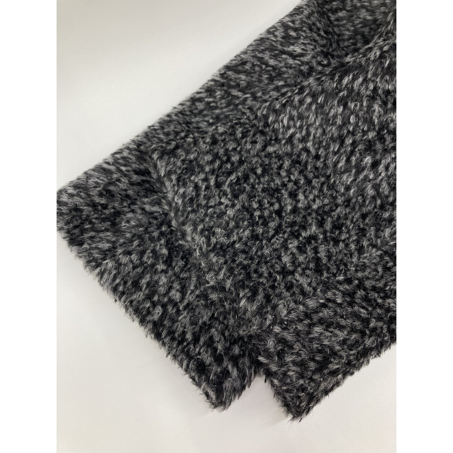 Gray Alpaca Wool Jaggy Medium Coat Coat 40 Ladies