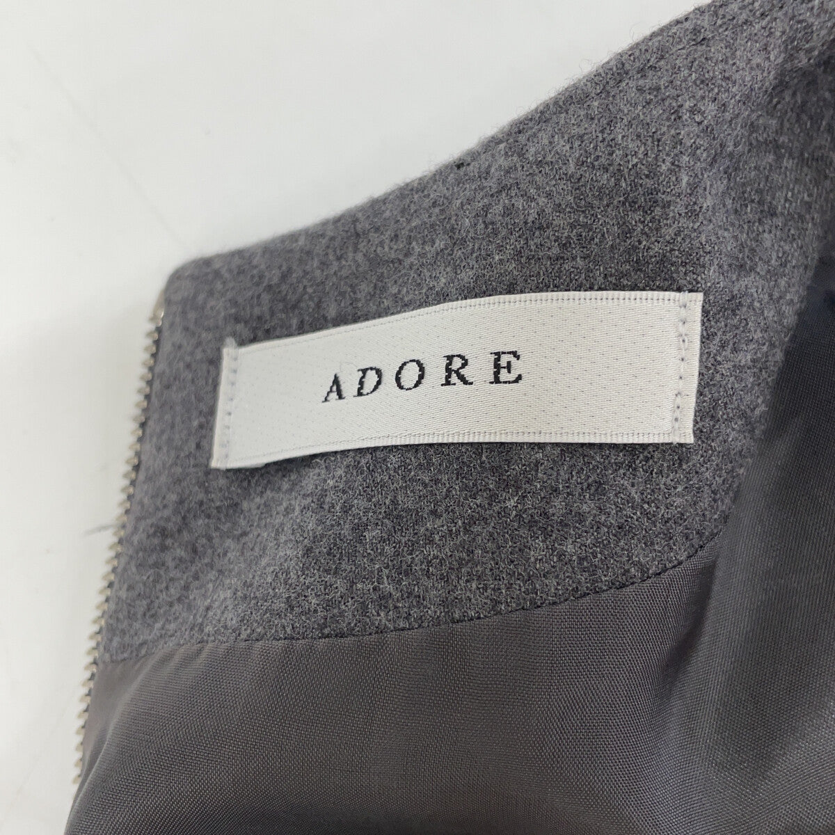 ADORE 【Beautiful condition】531-7240104 Light Flannel Ribbon Sleeve Dress 38