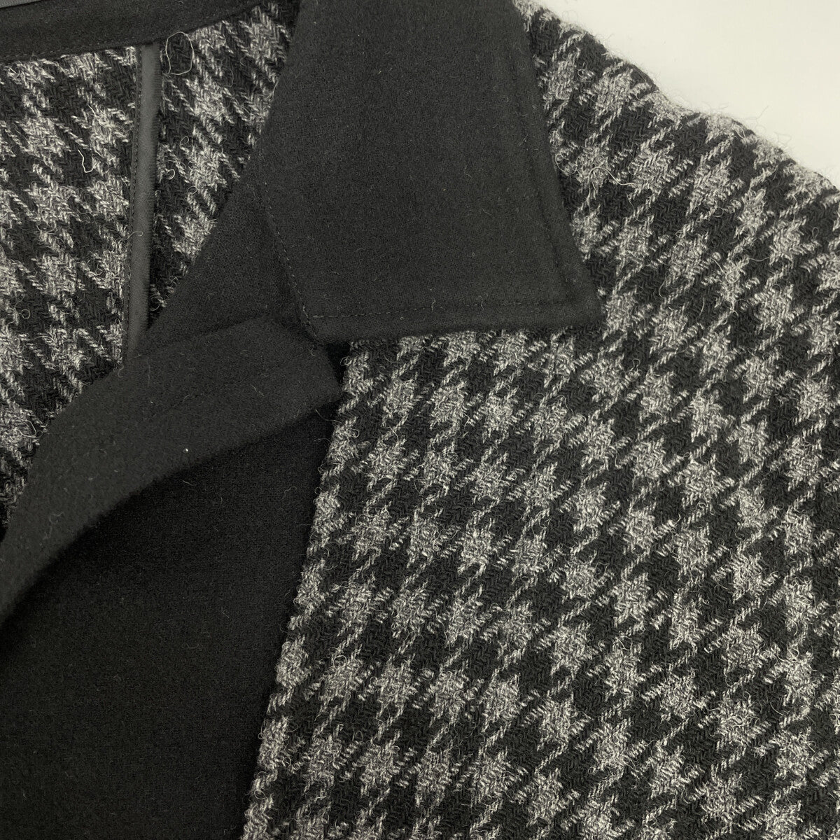 【collections】24AW FO-D63-114 GRAY SMALL HOUNDSTOOTH R DRAPE DETAIL SHIRT DRESS Coat 2 Ladies