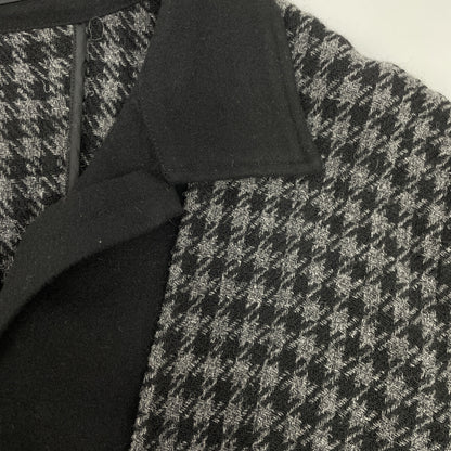 【collections】24AW FO-D63-114 GRAY SMALL HOUNDSTOOTH R DRAPE DETAIL SHIRT DRESS Coat 2 Ladies