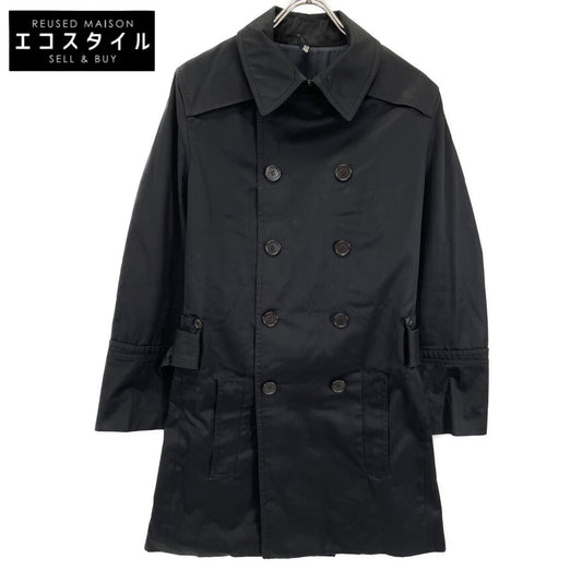 DIOR Dior Kris Van Assche Era 8H3131420829 Black Double-Breasted Belted Trench Coat
