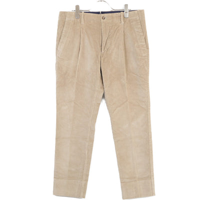 A3606 BEIGE CORDUROY VERDI TAPERED PANTS Bottoms 48 Men's