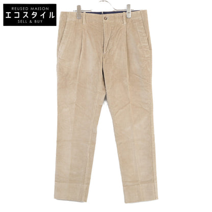 A3606 BEIGE CORDUROY VERDI TAPERED PANTS Bottoms 48 Men's