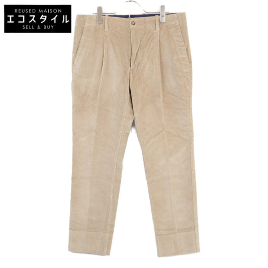 A3606 BEIGE CORDUROY VERDI TAPERED PANTS Bottoms 48 Men's