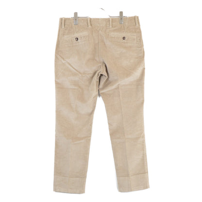 A3606 BEIGE CORDUROY VERDI TAPERED PANTS Bottoms 48 Men's