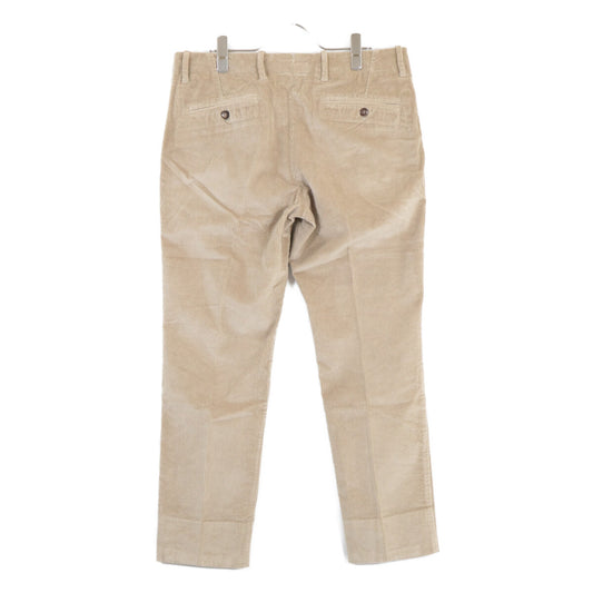 A3606 BEIGE CORDUROY VERDI TAPERED PANTS Bottoms 48 Men's