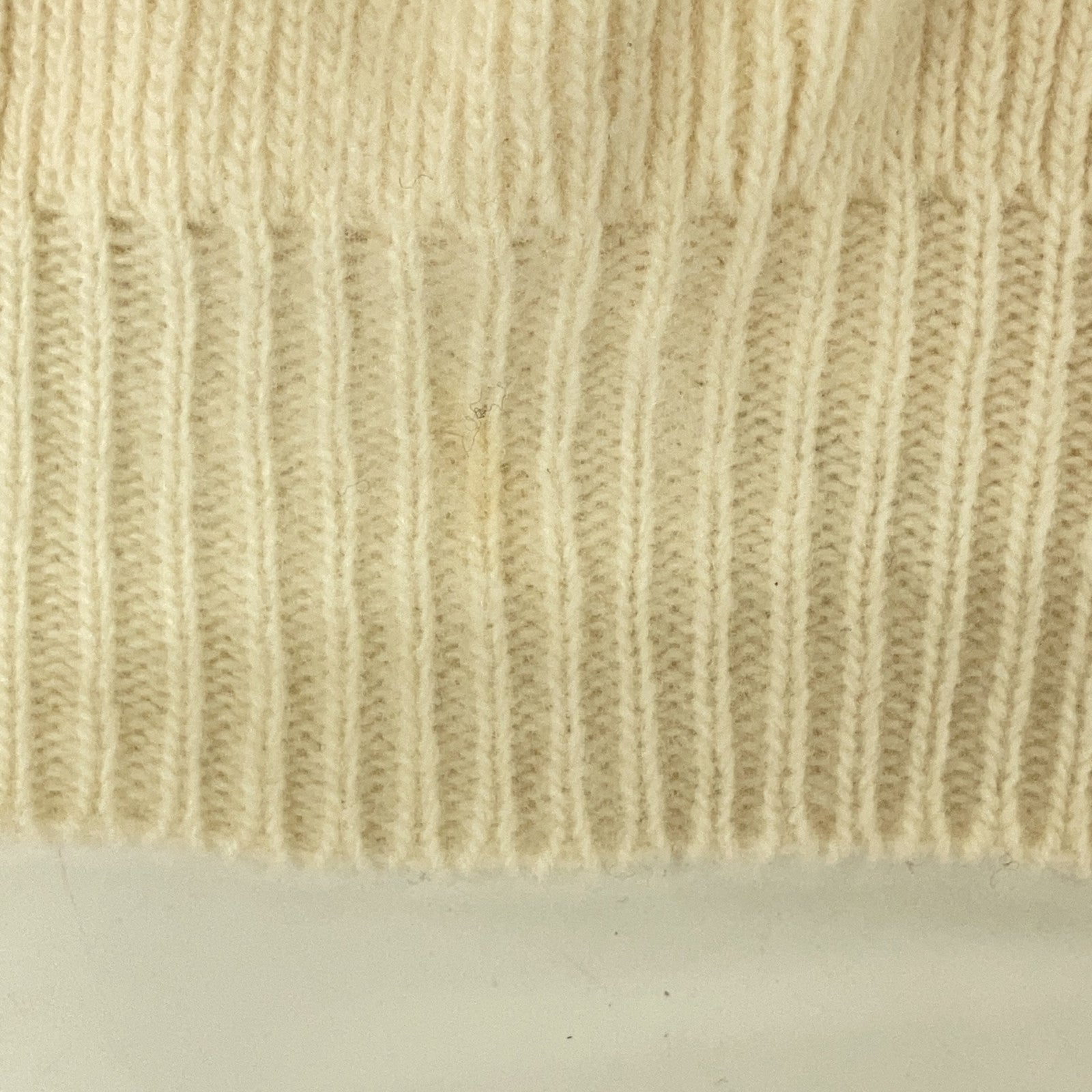 VALENTINO 0000028061 Ivory Virgin Wool Cut-Out Design Knit Pullover Top