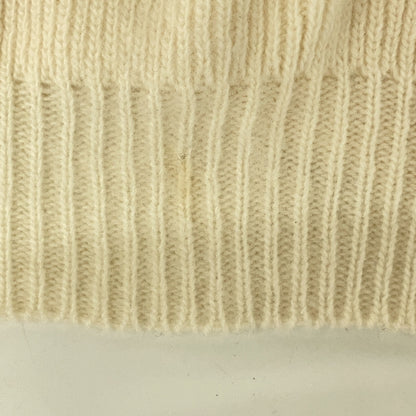 VALENTINO 0000028061 Ivory Virgin Wool Cut-Out Design Knit Pullover Top
