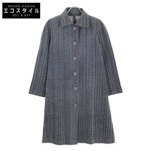 PLEATS PLEASE プリーツプリーズ PP13-JA642 グレー プリーツロングコート コート