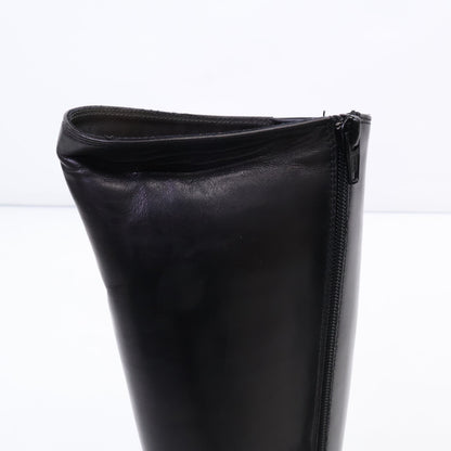 【新品同款】皮革侧拉链长筒靴 女鞋 35 1/2