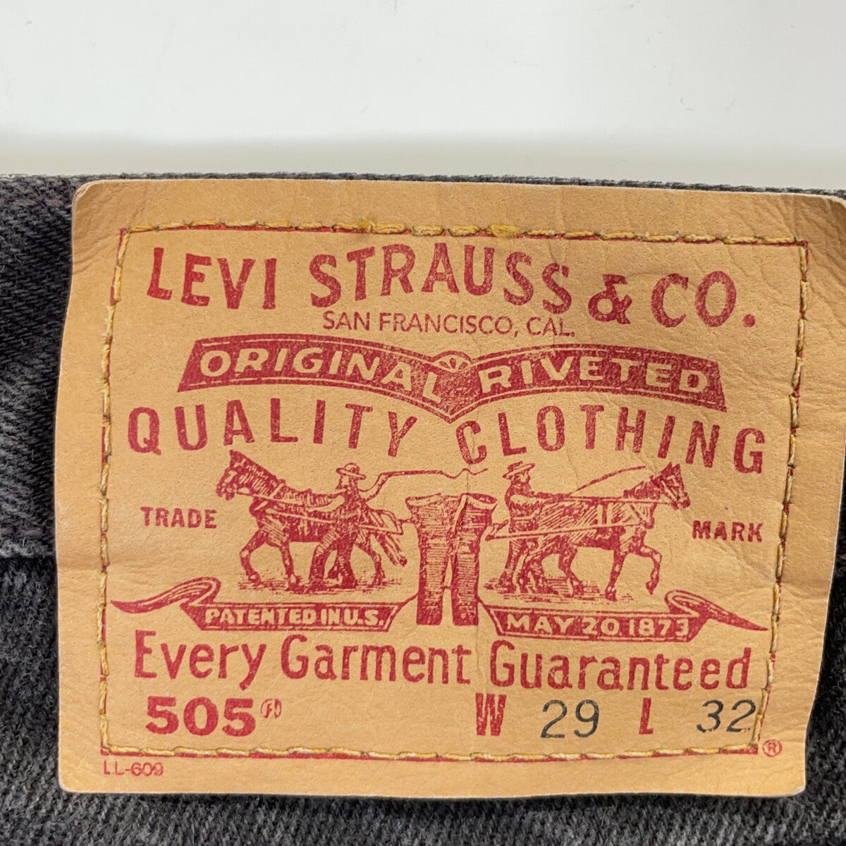 LEVI'S リーバイス 505 1999 Made Overdyed Black Zip Fly Denim Pants Bottoms
