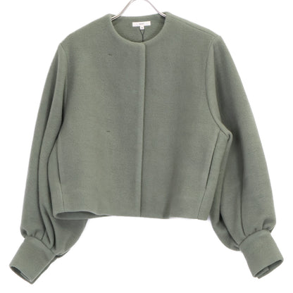 yori ヨリ YR25-23137AW モスグリーン ウール混 エアリーパフショートコート コート