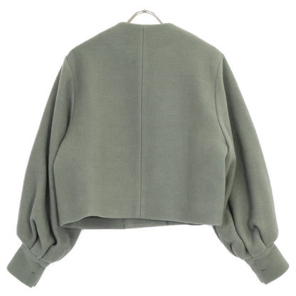 yori YR25-23137AW Moss Green Wool-Blend Airy Puff Short Coat Coat