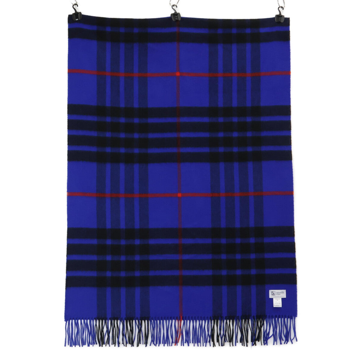 Johnstons ジョンストンズ 【美品/日本限定カラー】カシミヤ チェック フリンジ マフラー