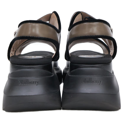 MULBERRY 玛珀利 【近全新】MB34070B 露趾厚底凉鞋/鞋子