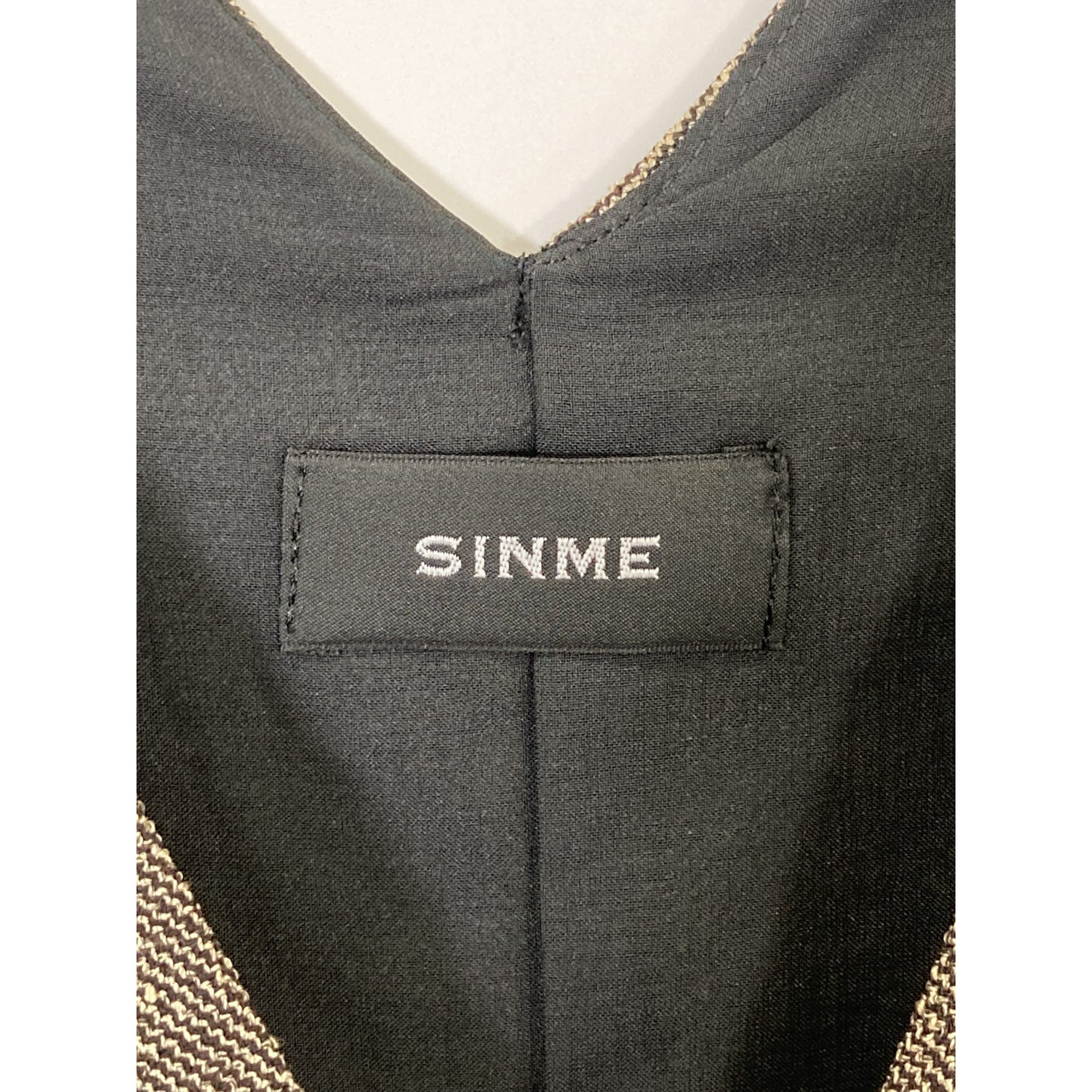 S23AW-15 Grey Tweed V-neck Dress Dress M Women's