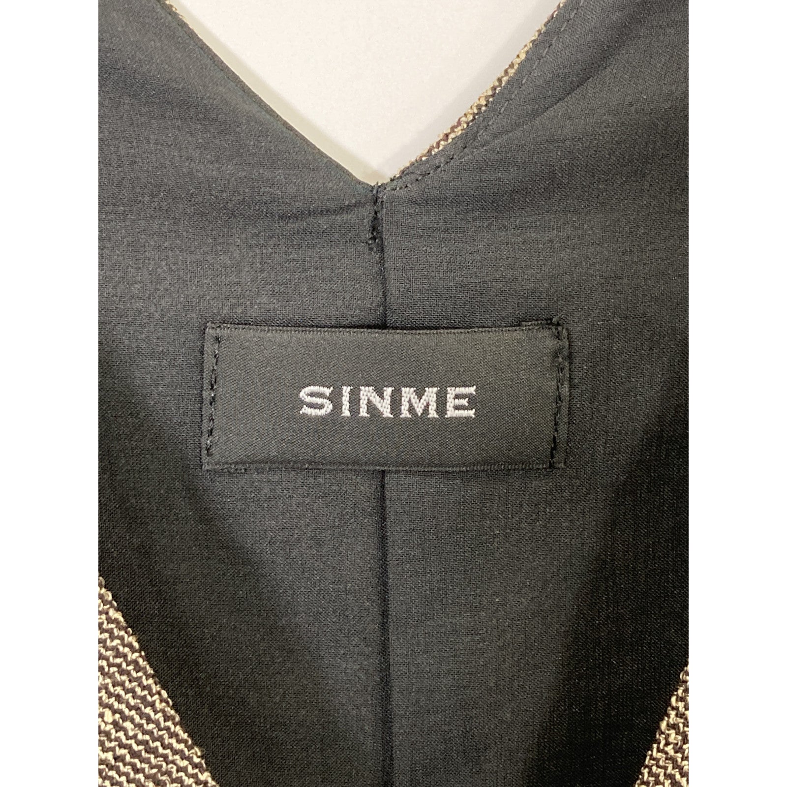 S23AW-15 Grey Tweed V-neck Dress Dress M Women's