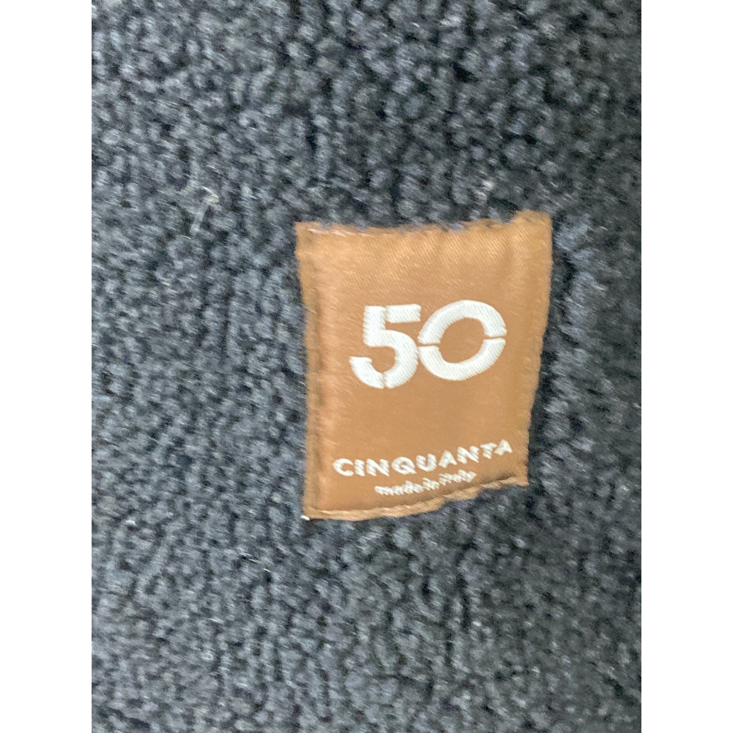 Cinquanta チンクアンタ 3312 ダークネイビー ボアライニング ノーカラーラムレザームートンコート コート