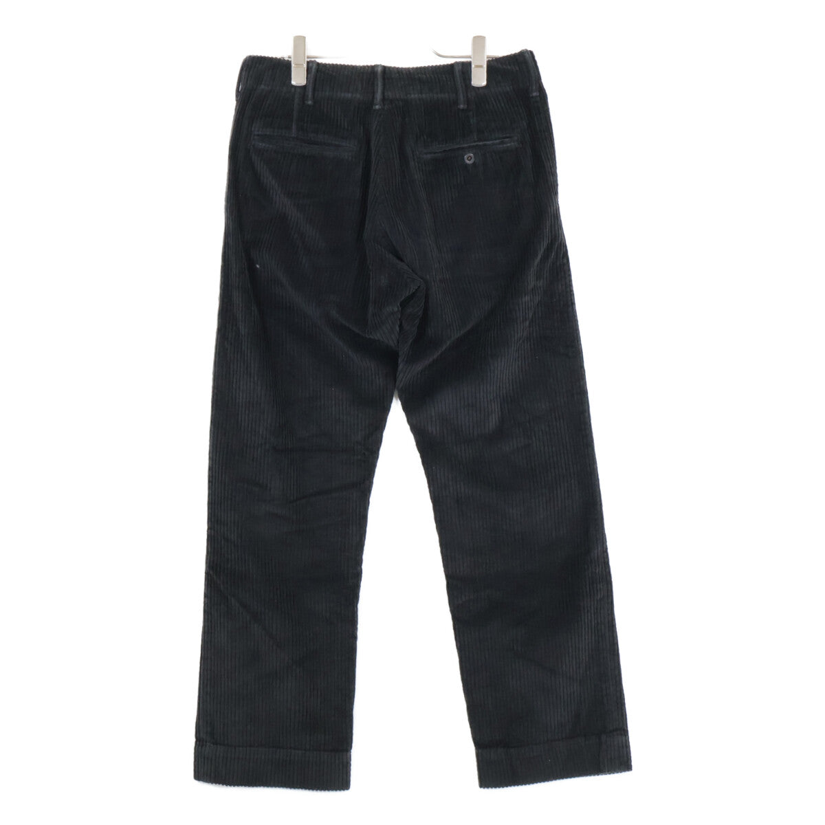 RRL Double RL 782804288001 Black Cotton Button Fly Wide Wale Corduroy Straight Pants Bottoms