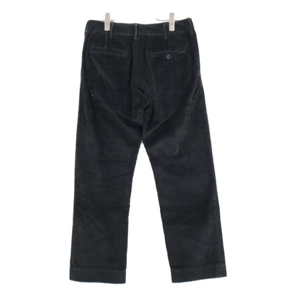 RRL Double RL 782804288001 Black Cotton Button Fly Wide Wale Corduroy Straight Pants Bottoms