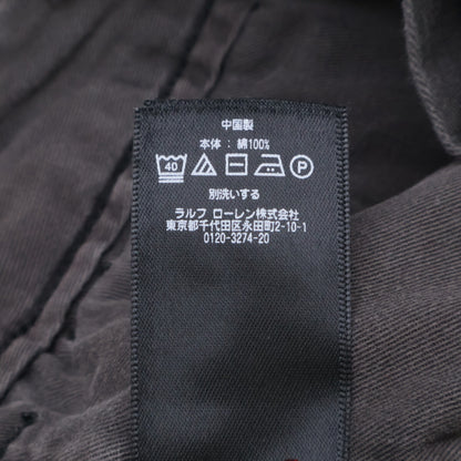 RRL Double RL 782804288001 Black Cotton Button Fly Wide Wale Corduroy Straight Pants Bottoms