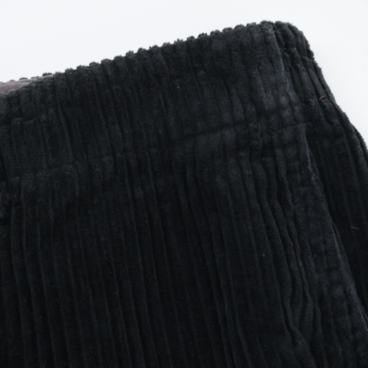 RRL Double RL 782804288001 Black Cotton Button Fly Wide Wale Corduroy Straight Pants Bottoms