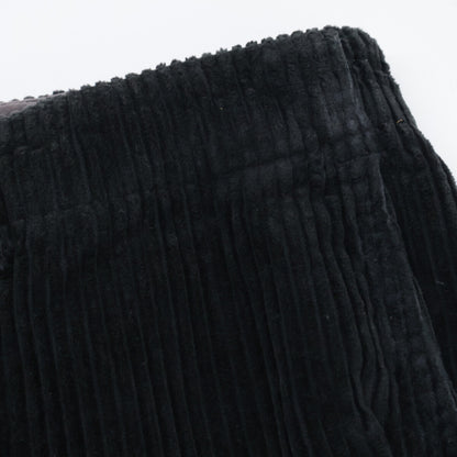 RRL Double RL 782804288001 Black Cotton Button Fly Wide Wale Corduroy Straight Pants Bottoms