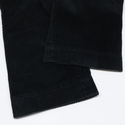 RRL Double RL 782804288001 Black Cotton Button Fly Wide Wale Corduroy Straight Pants Bottoms