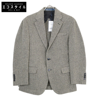 POLO RALPH LAUREN MNPOSPC27620120 Black x Cream Wool Blend Soft Tailored Herringbone Jacket