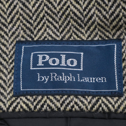 POLO RALPH LAUREN MNPOSPC27620120 Black x Cream Wool Blend Soft Tailored Herringbone Jacket