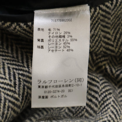 POLO RALPH LAUREN MNPOSPC27620120 Black x Cream Wool Blend Soft Tailored Herringbone Jacket