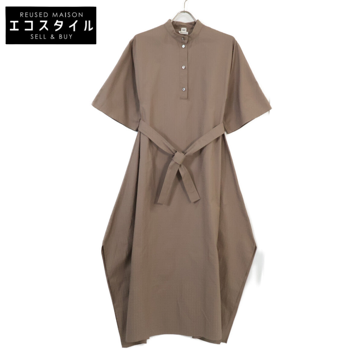HERMES 爱马仕【美品/国内专柜/24SS】4H0502DB MOSAIQUE H马赛克提花系带乡村连衣裙