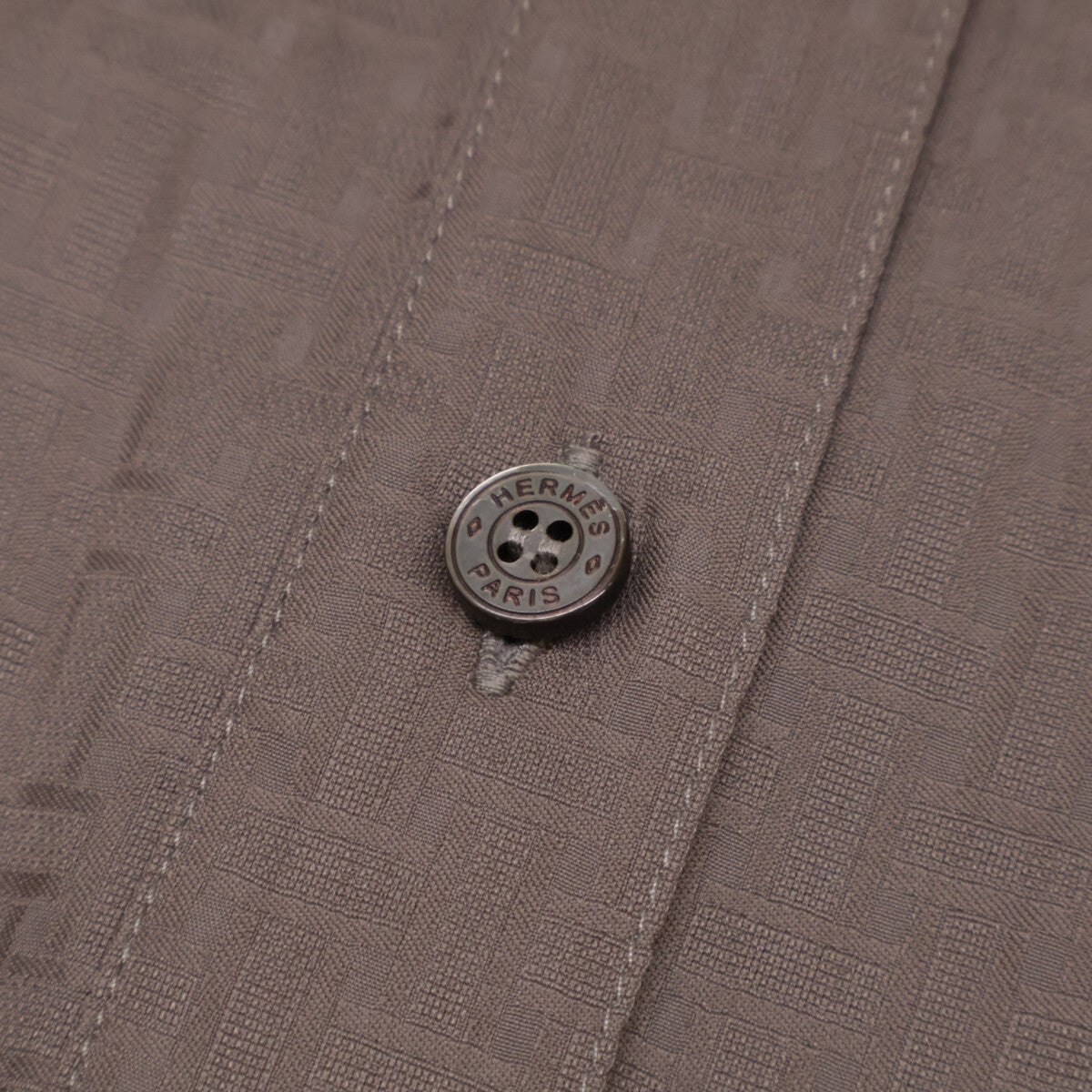 HERMES 爱马仕【美品/国内专柜/24SS】4H0502DB MOSAIQUE H马赛克提花系带乡村连衣裙