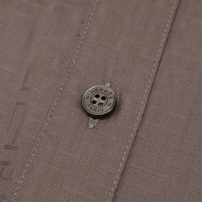 HERMES 爱马仕【美品/国内专柜/24SS】4H0502DB MOSAIQUE H马赛克提花系带乡村连衣裙