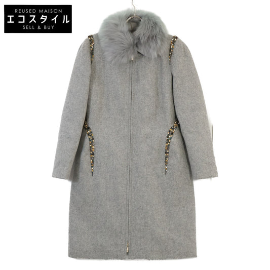 MONCLER モンクレール 【×ERDEM】ELITA ビジュデザイン ファーカラーダウンロングコート コート
