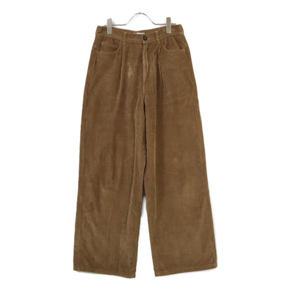 MIUMIU Miu Miu [Domestic/23年製] MP1744 S000 14BD Back Logo Corduroy Wide Pants/Bottoms