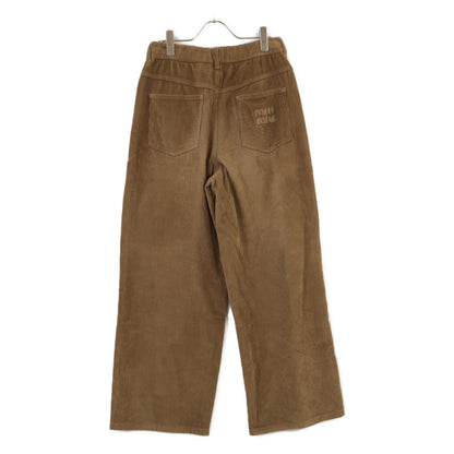 MIUMIU Miu Miu [Domestic/23年製] MP1744 S000 14BD Back Logo Corduroy Wide Pants/Bottoms