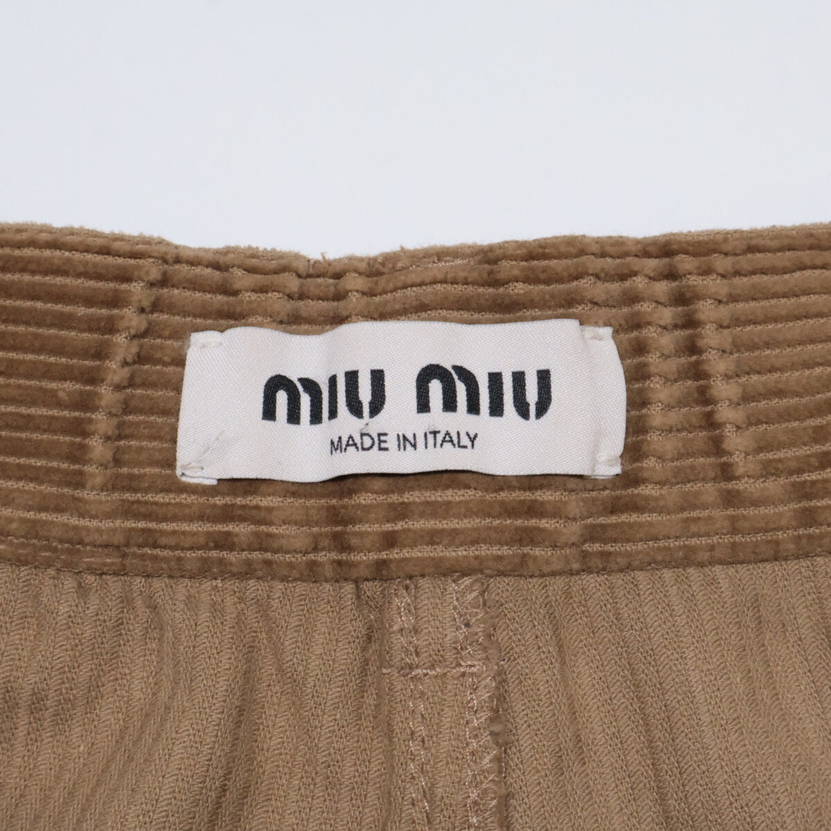 MIUMIU Miu Miu [Domestic/23年製] MP1744 S000 14BD Back Logo Corduroy Wide Pants/Bottoms