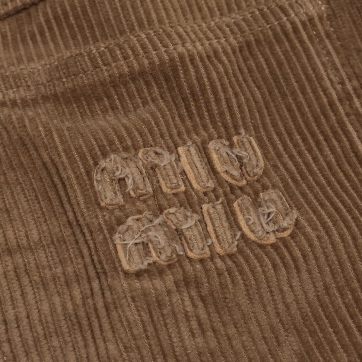 MIUMIU Miu Miu [Domestic/23年製] MP1744 S000 14BD Back Logo Corduroy Wide Pants/Bottoms