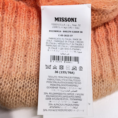 MISSONI ミッソーニ ｵﾚﾝｼﾞ ｱﾙﾊﾟｶ･ﾓﾍｱ混ｳｰﾙ ﾆｯﾄｶｰﾃﾞｨｶﾞﾝ トップス 36