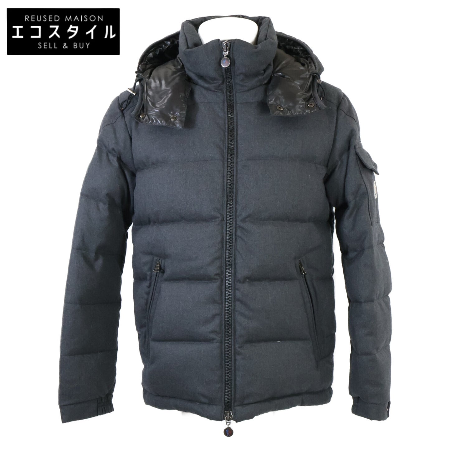 美品 MONCLER/蒙克莱 MONTGENEVRE/蒙热内夫尔 羊毛羽绒夹克 1 男士