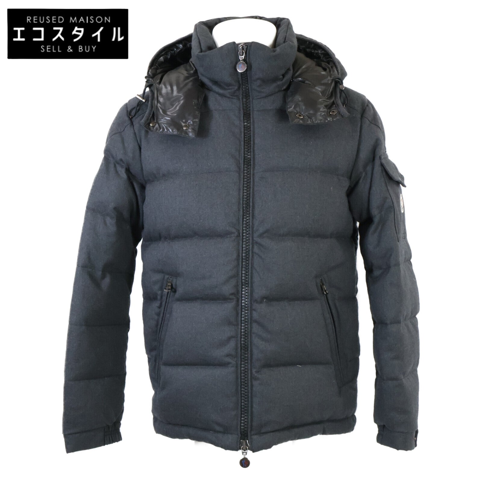 美品 MONCLER/蒙克莱 MONTGENEVRE/蒙热内夫尔 羊毛羽绒夹克 1 男士