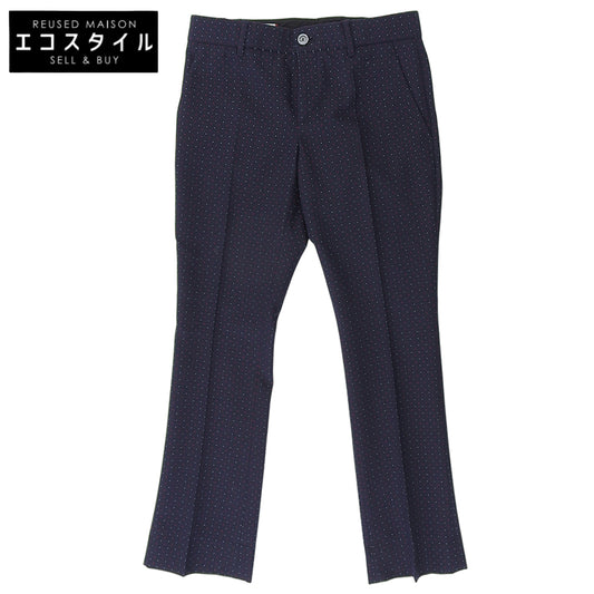 Cotton Wool Pinstripe Slacks Pants Bottoms Women's Navy 36 430519 2016 Bottoms 36 Women's
