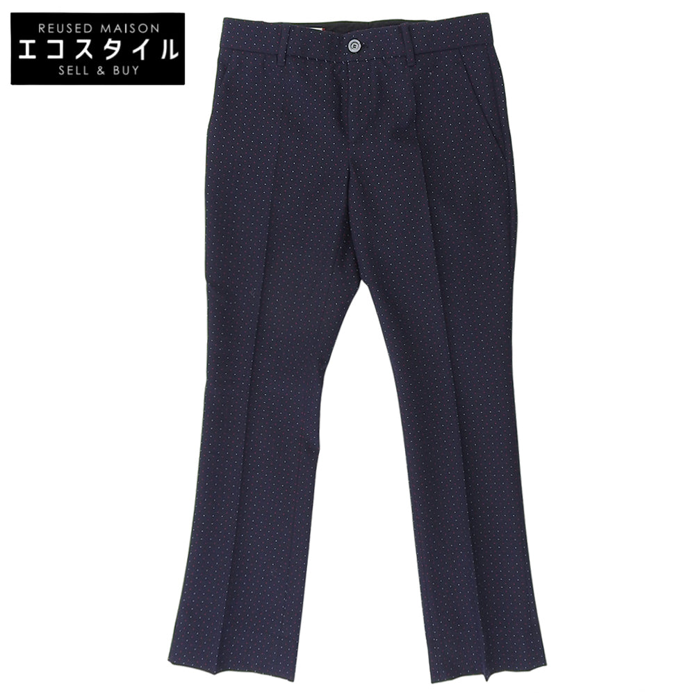 Cotton Wool Pinstripe Slacks Pants Bottoms Women's Navy 36 430519 2016 Bottoms 36 Women's