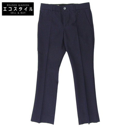 Cotton Wool Pinstripe Slacks Pants Bottoms Women's Navy 36 430519 2016 Bottoms 36 Women's