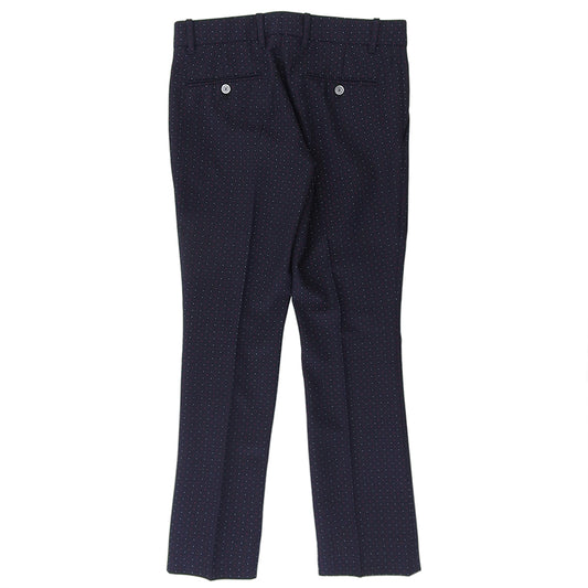 Cotton Wool Pinstripe Slacks Pants Bottoms Women's Navy 36 430519 2016 Bottoms 36 Women's