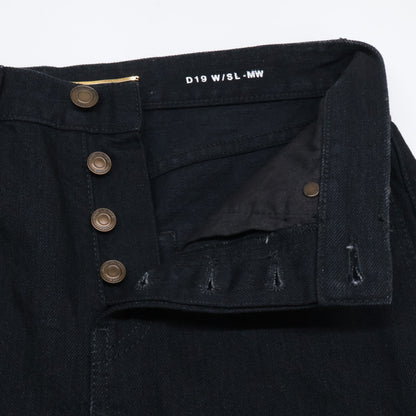 644024 21 Black Slim Button Fly Denim Pants Bottoms 25 Women's