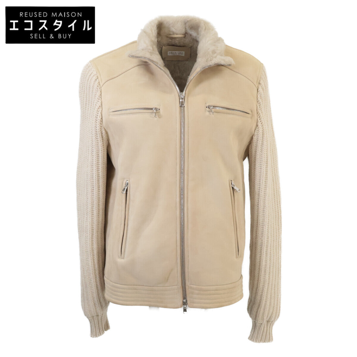 [Domestic Genuine] Arm Cashmere Switching Double Zip-Up Mouton Jacket XXS Men's