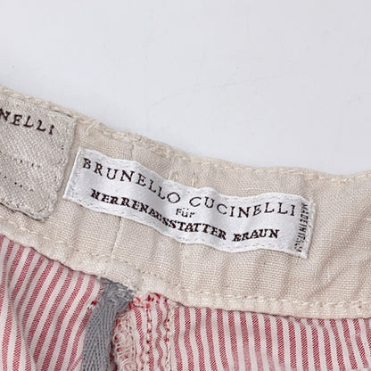 BRUNELLO CUCINELLI ブルネロクチネリ DB92920 ライトベージュ リネン ハーフパンツ/ショーツ ボトムス