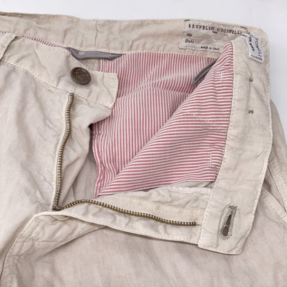 BRUNELLO CUCINELLI ブルネロクチネリ DB92920 ライトベージュ リネン ハーフパンツ/ショーツ ボトムス